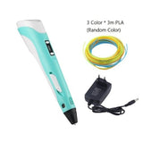 3D Printer Pen With 1.75mm PLA Filaments  & Copy  board 3 D