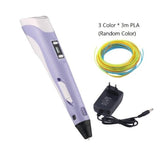 3D Printer Pen With 1.75mm PLA Filaments  & Copy  board 3 D