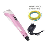 3D Printer Pen With 1.75mm PLA Filaments  & Copy  board 3 D