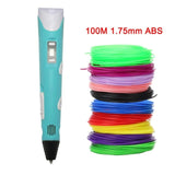 3D Pen Adjustable Speed Temperature 3D printing pen 1.75mm