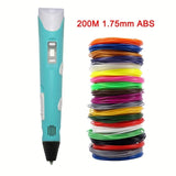 3D Pen Adjustable Speed Temperature 3D printing pen 1.75mm