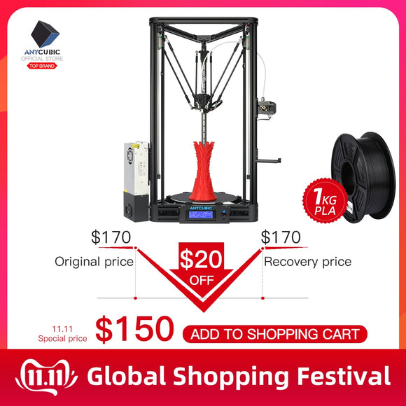 ANYCUBIC Kossel 3D Printer Linear Plus Half Assembled