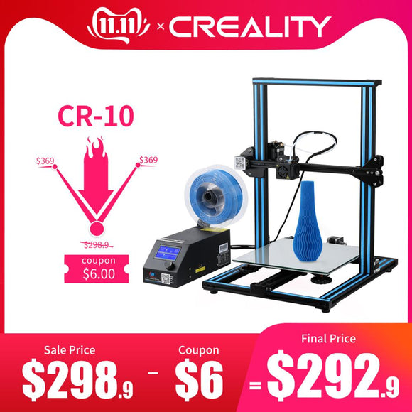 CREALITY 3D CR-10/CR-10S Printer Large Printing Size 300*300*400mm