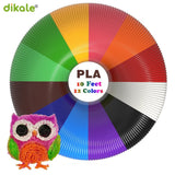 Dikale 3m x 12 color 3D Printing Material 3D Pen Filament PLA