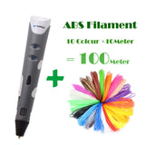 Original Myriwell 3D printing pen1.75mm ABS Smart 3d