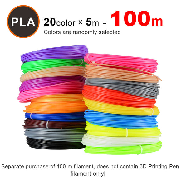 New Free Shipping 20Pieces/lot 3D Printer Filament 5M/pcs