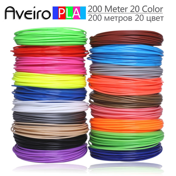 3D Pen PLA Filament 200 Meters 20 Colors 1.75MM