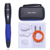 New Arrival Blue 3D Printing Pen With PLA Plastic Refill 3 D