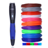 New Arrival Blue 3D Printing Pen With PLA Plastic Refill 3 D