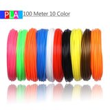 10 colors 100 meter 3D printer filament PLA 1.75mm