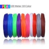 10 colors 100 meter 3D printer filament PLA 1.75mm