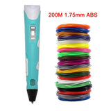 3D Pen Adjustable Speed & Temperature with 100m