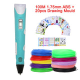 3D Pen Adjustable Speed & Temperature with 100m
