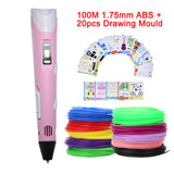 3D Pen Adjustable Speed & Temperature with 100m