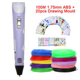 3D Pen Adjustable Speed & Temperature with 100m