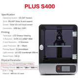 Kelant s400 LCD DLP 3D Printers 8.9inch 2K laser 3d Printer